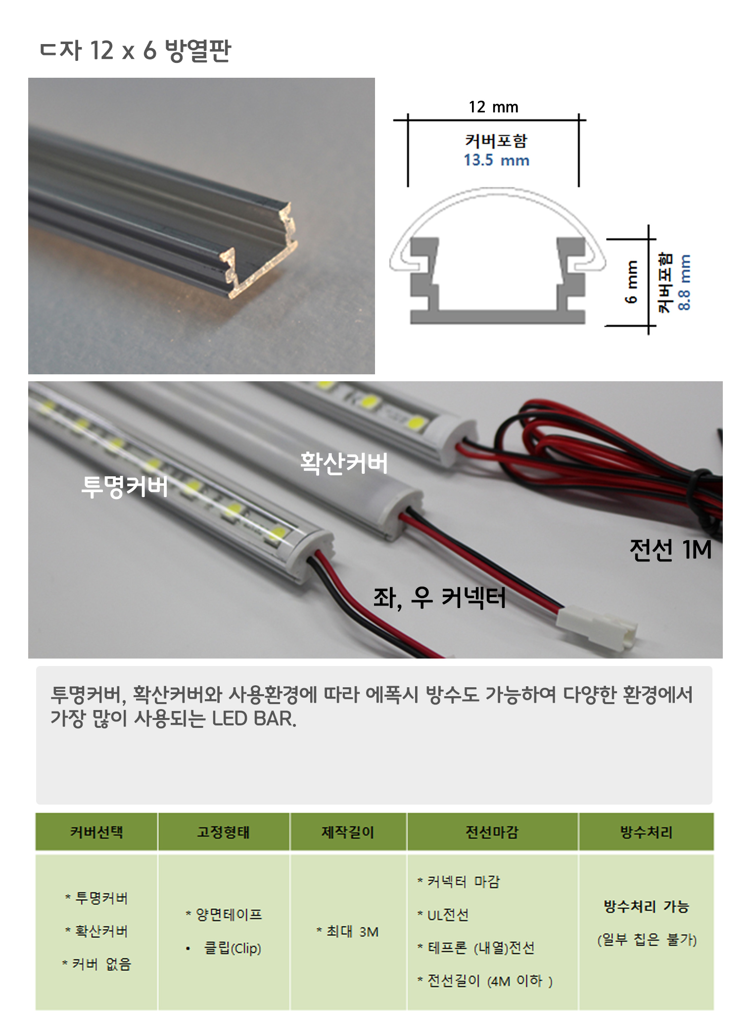 ㄷ자 12 x 6 방열판